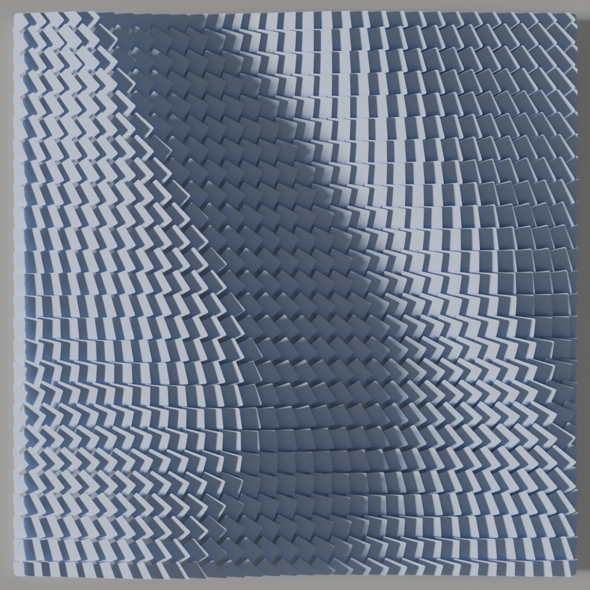 Tina_Scaled, raking light across the tiled relief surface